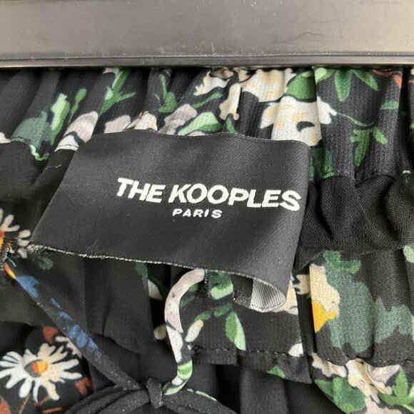 Black Bird Printed Mesh-Detail Midi Skirt - Picture 10 of 11